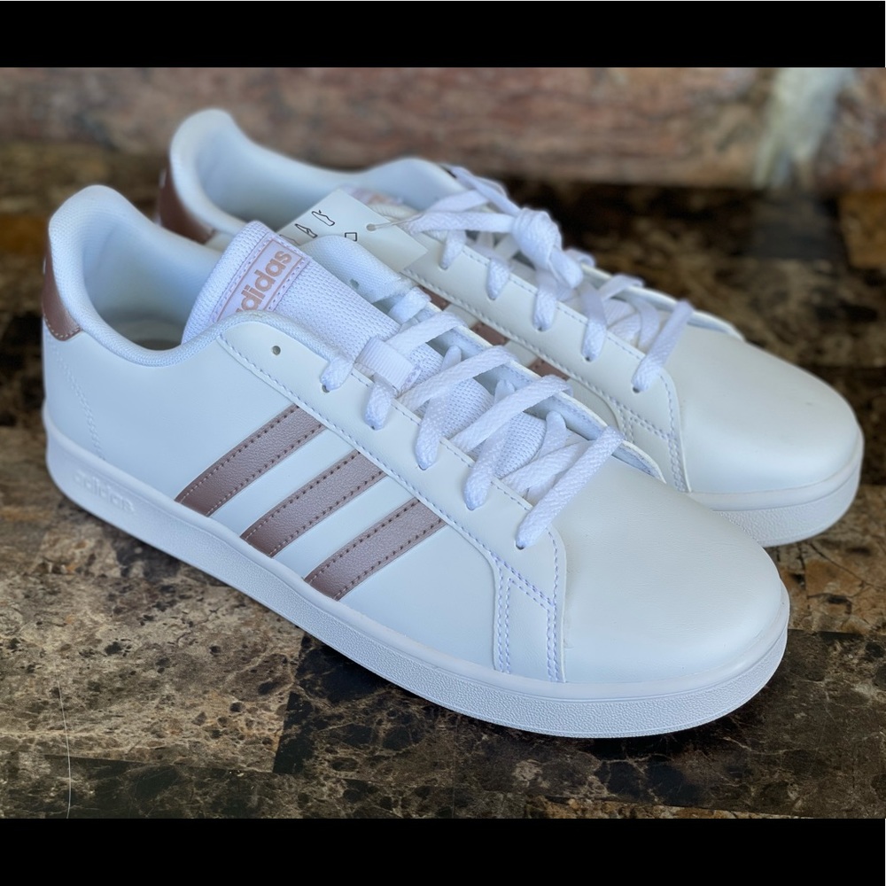 adidas Big Girls' Grand Court Casual Sneakers - Picture 15 of 16